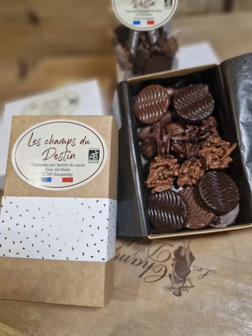 Boîte de bonbons de chocolats bio - kraft 370 g