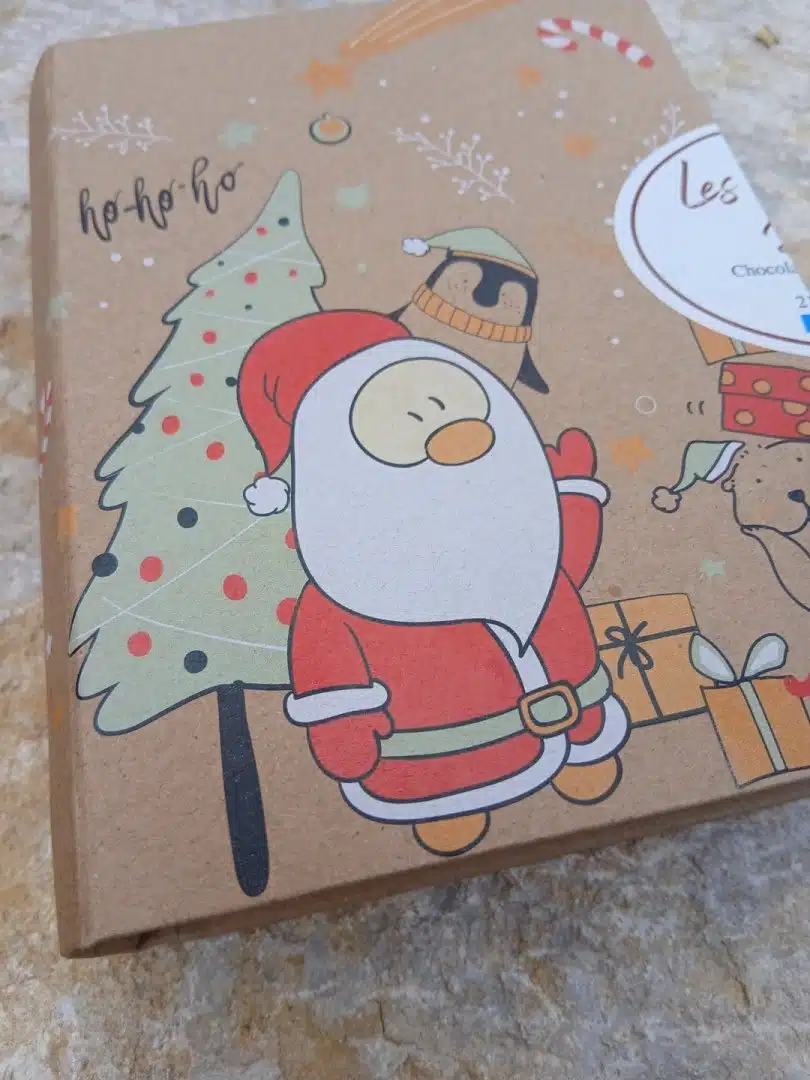 Livre "père Noël" contenant des chocolats bio - 125 g